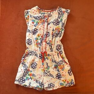 Mini Boden Multicolor Floral Kids Cotton Play Suit
